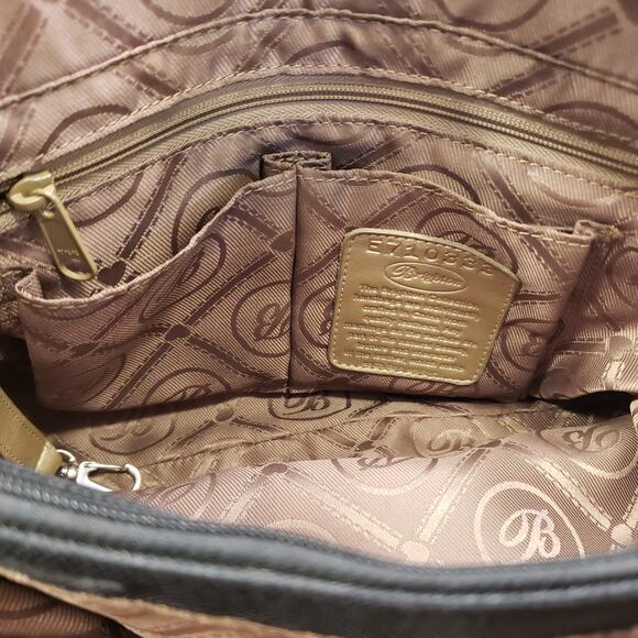 Womens Brighton Handbag Faux Python Trim Shoulder Bag Black Snakeskin Purse - Picture 8 of 16